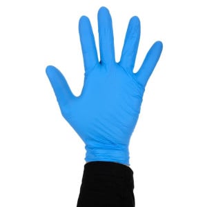 Non-Powdered Blue Nitrile Gloves - Size S - Pack of 100 - FourniResto - Fourniresto