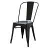 Stackable Steel Bistro Chairs - Black - Set of 4 - Bolero