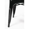 Stackable Steel Bistro Chairs - Black - Set of 4 - Bolero
