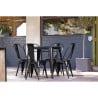 Bistro vierkante stalen tafel - L 668 x D 668 mm - Bolero