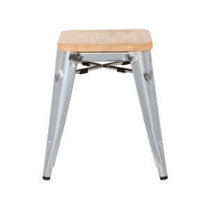 Stalen Bistro Krukken met Houten Zitting - Set van 4 - Bolero