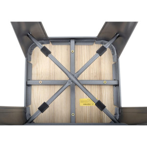 Hoge Bistro Kruk van Grijs Staal met Houten Zitting - Set van 4 - Bolero