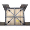 Hoher Bistrohocker aus grauem Stahl mit Holzsitz - 4er-Set - Bolero