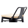 Hoge Krukken met Rugleuning en Houten Zitting – Zwart - Set van 4 - Bolero