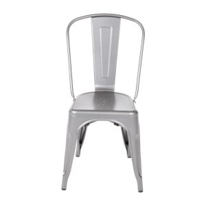 Stoelen in Metallic Grijs Staal - Set van 4 - Bolero