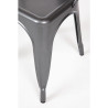 Stoelen in Metallic Grijs Staal - Set van 4 - Bolero