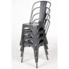 Chairs in Metallic Gray Steel - Set of 4 - Bolero