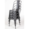 Stoelen in Metallic Grijs Staal - Set van 4 - Bolero