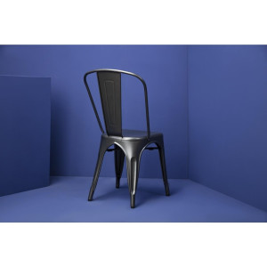 Stoelen in Metallic Grijs Staal - Set van 4 - Bolero