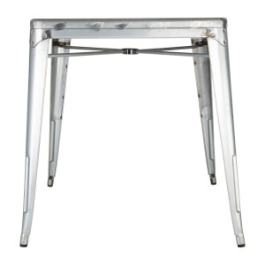 Square Steel Table in Grey - W 668 x D 668 mm - Bolero