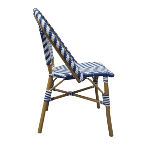 Chaise Style Parisien en Rotin Bleu - Lot de 2 - Bolero