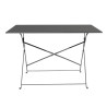 Table de Terrasse Pliable Noire - 1100 x 700 mm - Bolero