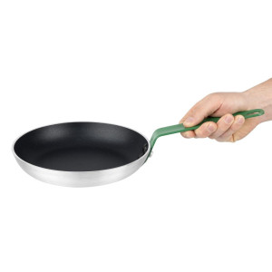 Aluminium Non-Stick Frying Pan with Green Handle Ø 240 mm - Professional Quality Hygiplas