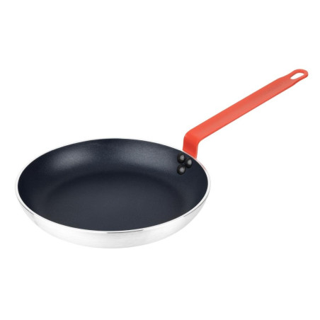 Aluminium-Antihaft-Pfanne Ø 280 mm - Hygiplas Griff Rot SEO: Problemloses Kochen, Teflon Platinum Plus Beschichtung