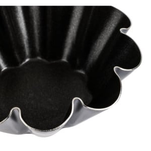 Mosselen voor Mini Anti-aanbak Brioche 75 mm - Set van 12, Matfer Bourgeat