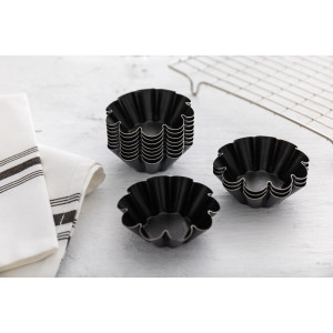 Antikleef Mini Briochevormen 75 mm - Set van 12, Matfer Bourgeat