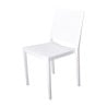 Witte stapelbare Florence polypropyleen tuinstoelen - Set van 4