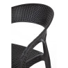 Fauteuils Omhullend Rotan PP Zwart - Set van 4 Bolero Horeca en Hotelwezen