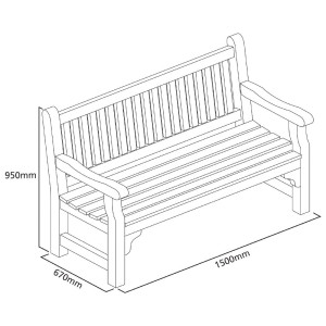 Gartenbank aus weichem Holz von Rowlinson - Komfort und Eleganz