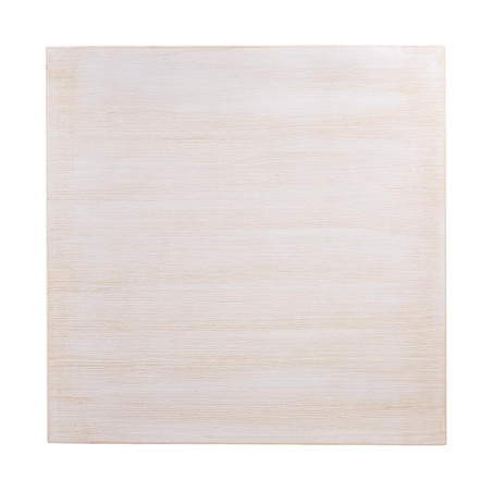 Quadratisches Tischplatte Vintage Weiß 700 mm Bolero - Hochwertiges Weidenholz