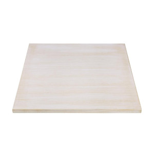 Vierkante Tafelblad Voorgeboord Vintage Wit 700 mm Bolero - Hoogwaardig Wilgenhout