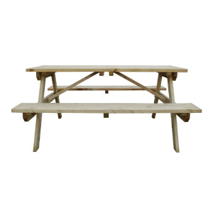 Elegante en robuuste houten picknicktafel 1,5m