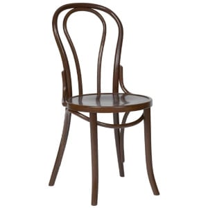 Bistrostoelen Gebogen Hout Notenafwerking. Charme en Comfort voor Uw Restaurant.