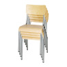 Galvanisierter Holzstuhl - Set mit 4 Bolero