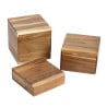 Erhöhungen aus Akazie 50/100/150mm - Set von 3 Olympia - Akazienholz & Präsentationshöhe