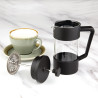 Zwarte Cafetière met Piston 3 Kopjes Olympia - Bereid een smakelijke koffie