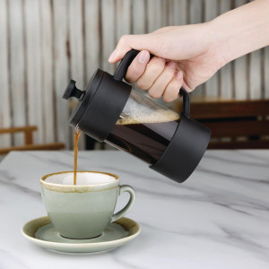 Zwarte Cafetière met Piston 3 Kopjes Olympia - Bereid een smakelijke koffie