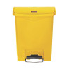 Poubelle Jaune 30L Rubbermaid - Pédale Frontale Ultra Résistante