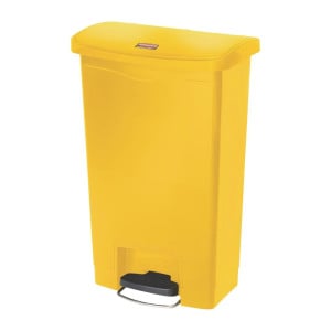 Prullenbak met pedaal Slim Jim Rubbermaid - Geel 50L