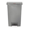 Grijze Voetpedaalemmer 50L - Hygiënisch & Praktisch | Rubbermaid
