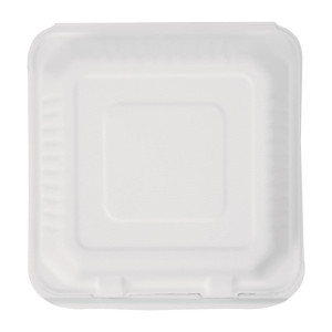 Compostable Bagasse Boxes 223mm - Pack of 200, eco-friendly