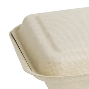 Boîtes 2 Compartiments Compostables Bagasse Naturel - Eco-friendly Solution