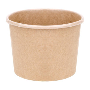 Soup Pots 340 ml 98 mm - Pack of 500 in Kraft Cardboard