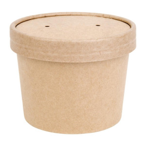 Soup Pots 340 ml 98 mm - Pack of 500 in Kraft Cardboard