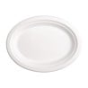 Ovale composteerbare borden van bagasse 198 mm - Set van 50, professionele kwaliteit