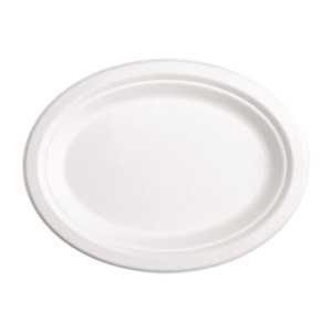 Ovale composteerbare borden van bagasse 316mm - Set van 50, Snelle levering, Hoge kwaliteit