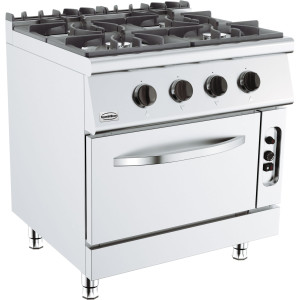 Professionele oven 700 met gasoven - 4 branders - CombiSteel