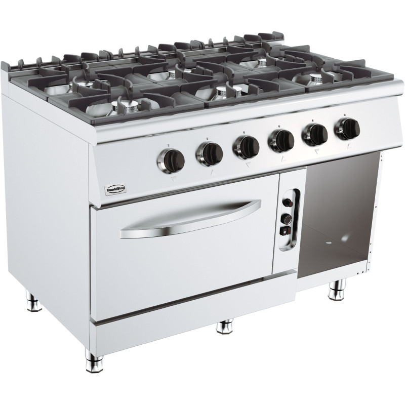 Professionele Fornuis 700 met Gasoven - 6 Branders - CombiSteel Professionele Fornuis 700 met Gasoven - 6 Branders - CombiSteel