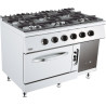 Professionele Fornuis 700 met Gasoven - 6 Branders - CombiSteel