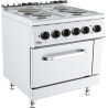 Professionele oven 700 met elektrische oven - 4 kookplaten - CombiSteel