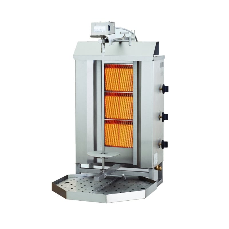 Gas Kebab Grill - 3 Verwarmingszones - CombiSteel Gas Kebab Grill - 3 Verwarmingszones - CombiSteel