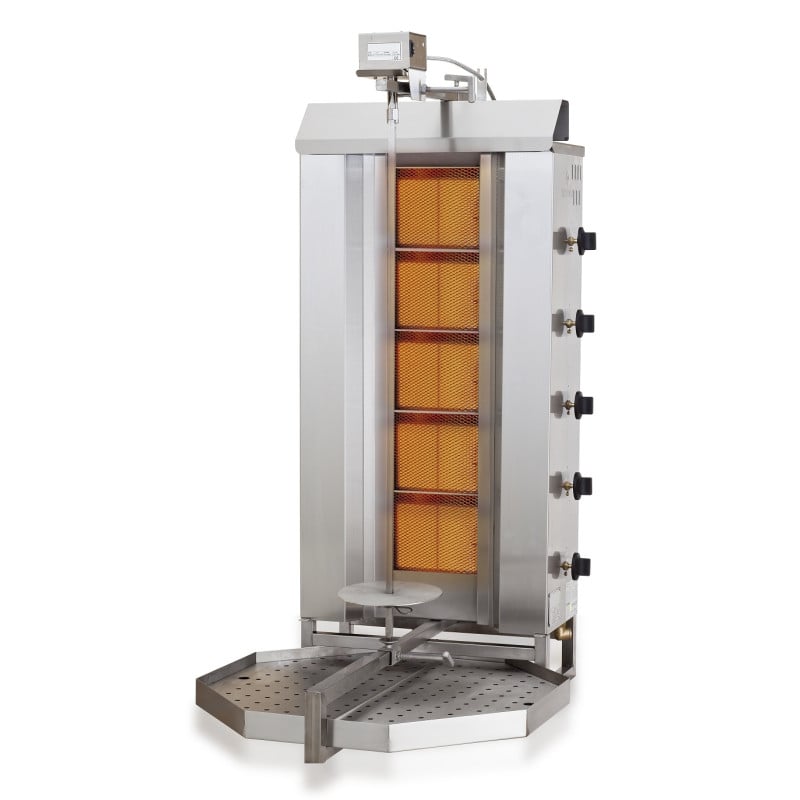 Gas Kebab Grill - 5 Verwarmingszones - CombiSteel Gas Kebab Grill - 5 Verwarmingszones - CombiSteel