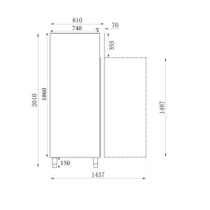 Kühlschrank aus Edelstahl mit positiver Kühlung - Statisch - 1200 L - CombiSteel