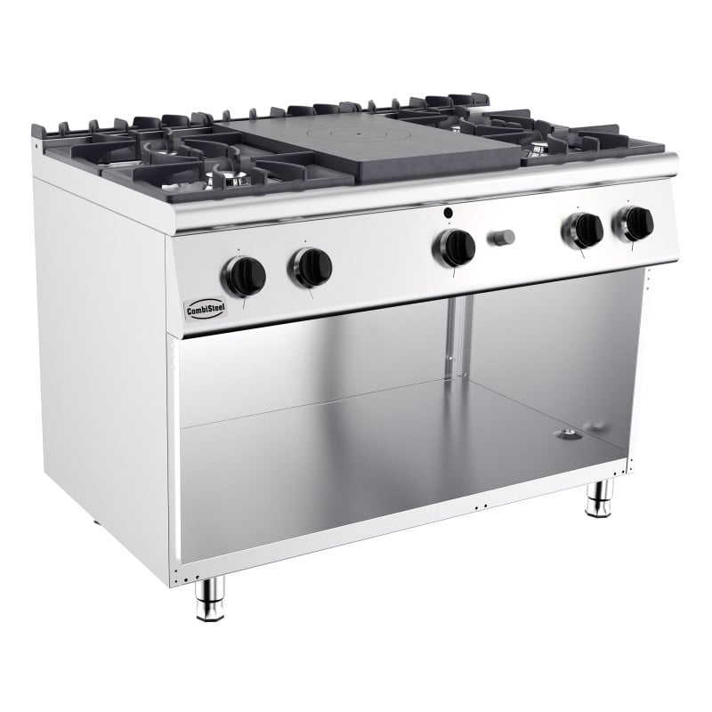 Professionele Fornuis 700 op Gas - 4 Branders - CombiSteel Professionele Fornuis 700 op Gas - 4 Branders - CombiSteel