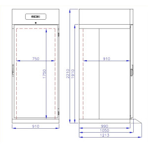 Stainless Steel Roll-In Refrigerator - 700 L - CombiSteel