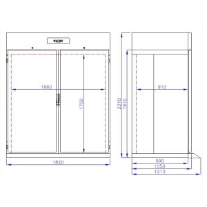 Réfrigérateur Roll-In Inox - 1400 L - CombiSteel